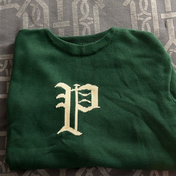 Polo by Ralph Lauren Green Crewneck Sweater with White 'P' Logo